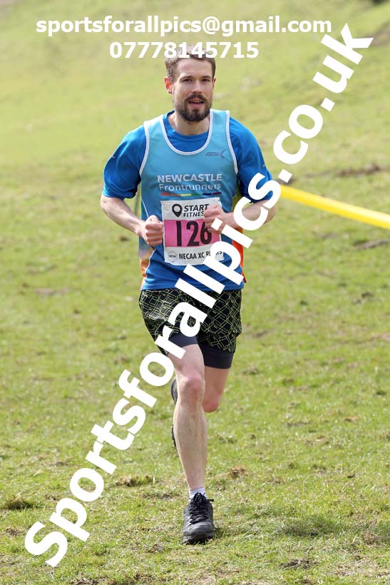 Masters men 2021 NECAA Cross Country Relays, Thornley Farm, Peterlee, Saturday, April 10th. Photo: David T. Hewitson/Sports for All Pics